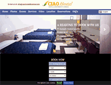 Tablet Screenshot of ciaohostelflorence.com